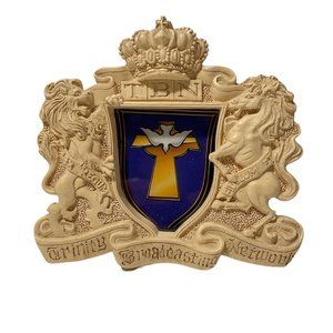 Vintage Picture Frame Trinity Broadcasting Network TBN Crest Logo Size‎ 5"X5"